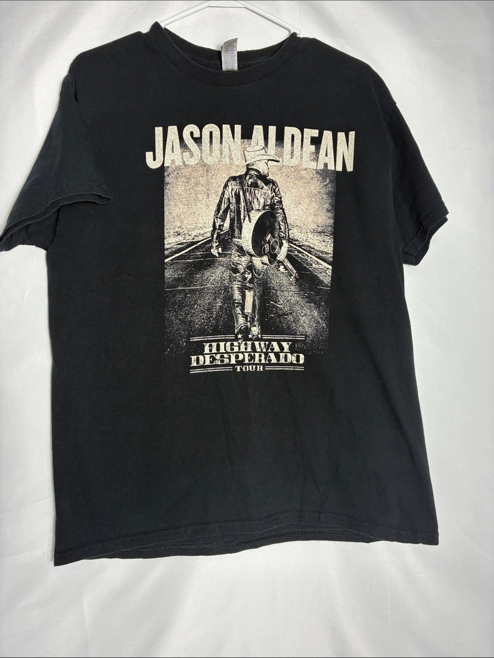 Jason Aldean Highway Desperado Tour Concert Graphic T-Shirt Black - Size Large